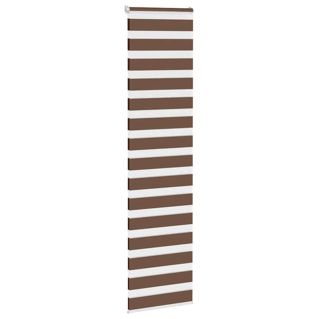 Vidaxl Zebra Rouleau aveugle 55x200 cm Largeur de poussière 50,9 cm Brun polyester