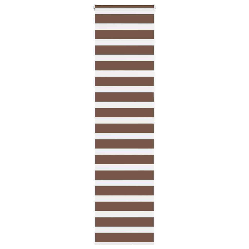 Vidaxl Zebra Rouleau aveugle 60x200 cm Largeur de poussière 55,9 cm Brun polyester