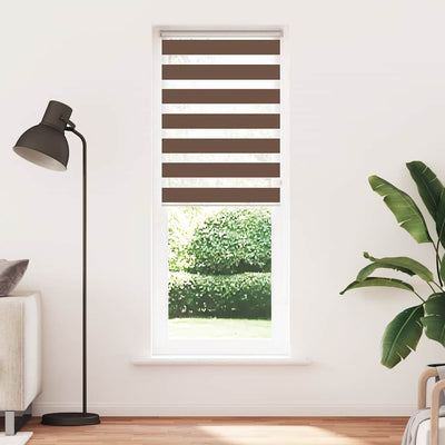 Vidaxl Zebra Rouleau aveugle 70x200 cm Largeur de poussière 65,9 cm Brun polyester