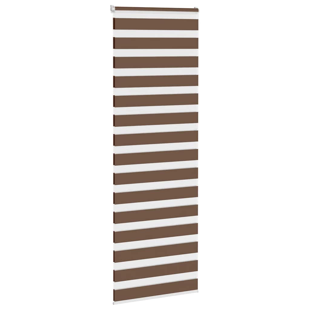 Vidaxl Zebra Rouleau aveugle 80x200 cm Largeur de poussière 75,9 cm Brun polyester