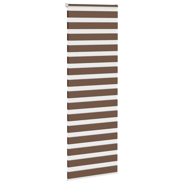 Vidaxl Zebra Rouleau aveugle 80x200 cm Largeur de poussière 75,9 cm Brun polyester