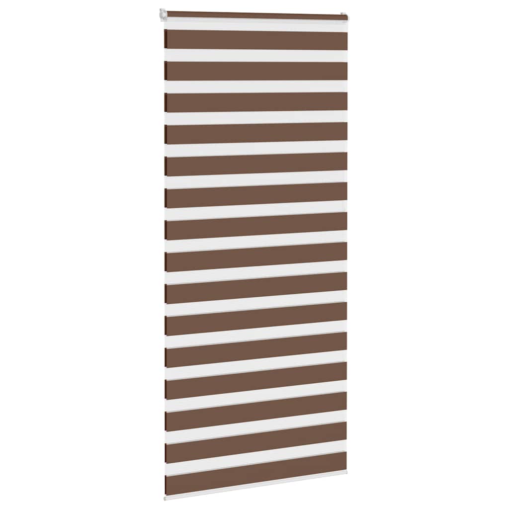 Vidaxl Zebra Rouleau aveugle 95x200 cm Largeur de tissu 90,9 cm Brun polyester