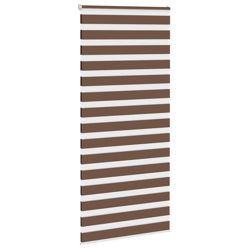 Vidaxl Zebra Rouleau aveugle 100x200 cm Largeur de poussière 95,9 cm Brun polyester