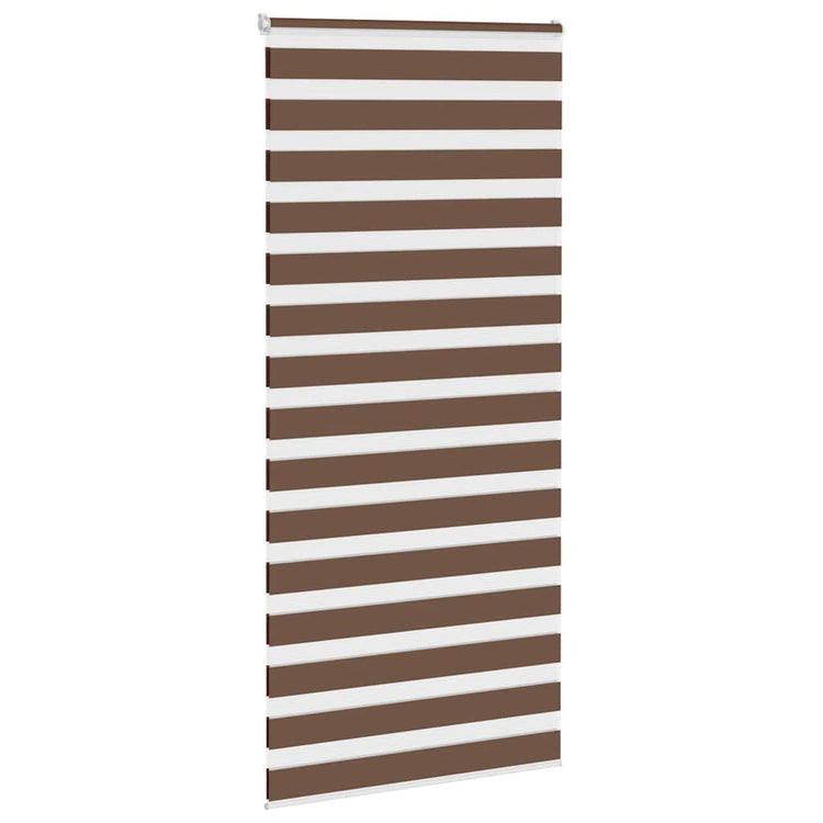 Vidaxl Zebra Rouleau aveugle 100x200 cm Largeur de poussière 95,9 cm Brun polyester