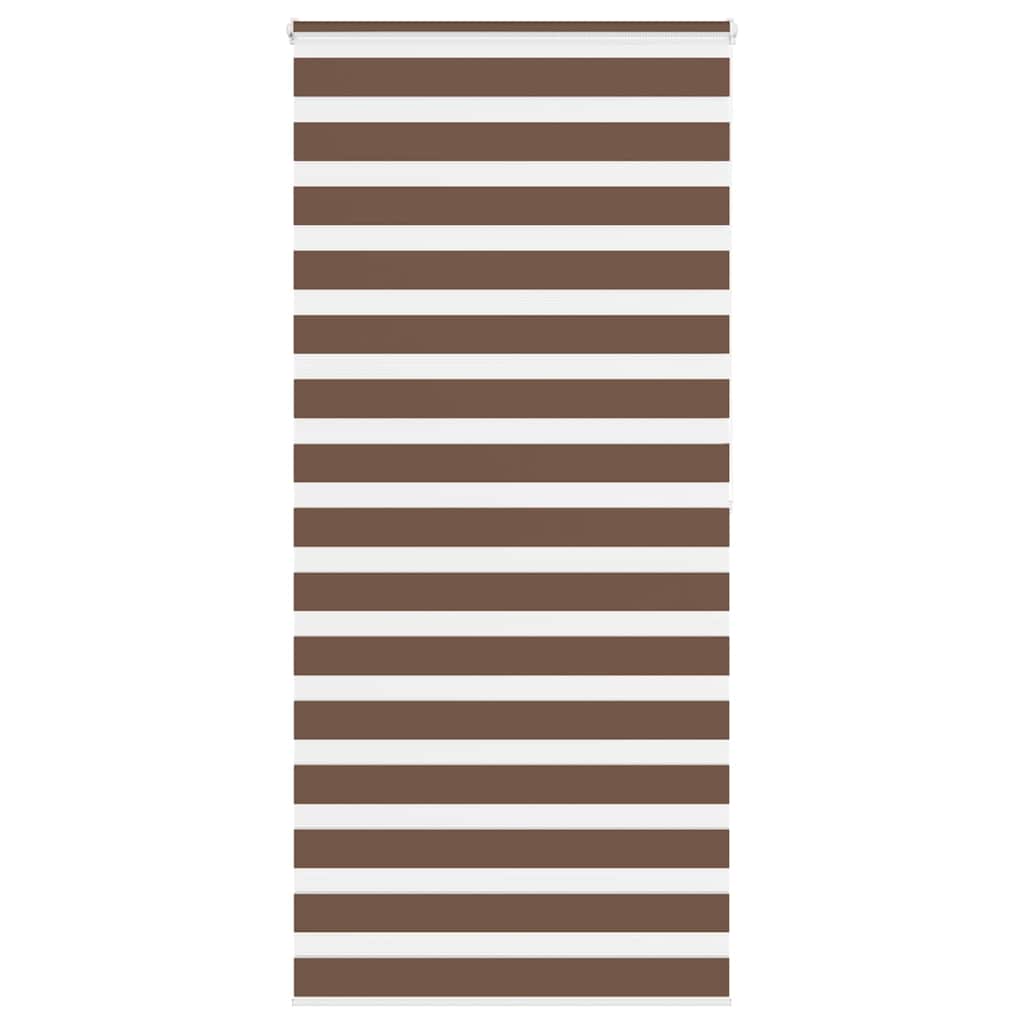 Vidaxl Zebra Rouleau aveugle 105x200 cm Largeur de tissu 100,9 cm Brun polyester