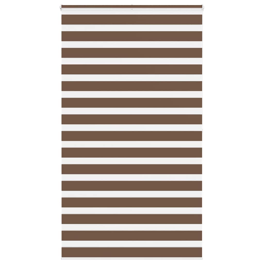 Vidaxl Zebra Rouleau aveugle 120x200 cm Largeur de poussière 115,9 cm Brown en polyester
