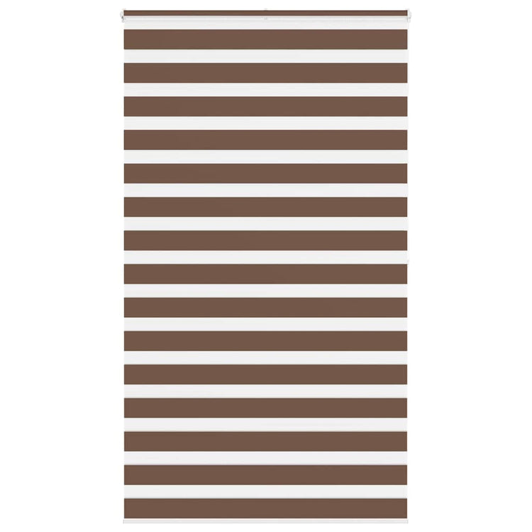 Vidaxl Zebra Rouleau aveugle 125x200 cm Largeur de tissu 120,9 cm Brun polyester
