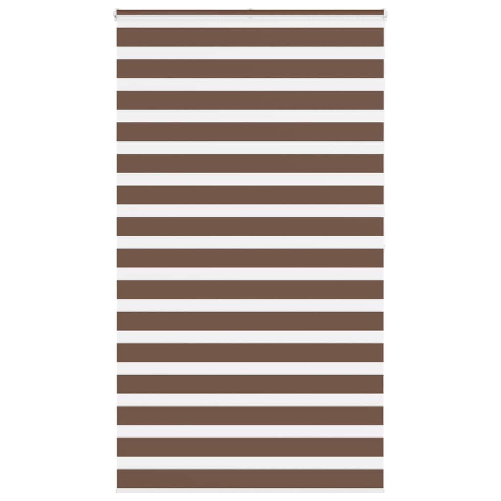 Vidaxl Zebra Rouleau aveugle 130x200 cm Largeur de tissu 125,9 cm Brun polyester