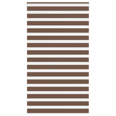 Vidaxl Zebra Rouleau aveugle 130x200 cm Largeur de tissu 125,9 cm Brun polyester