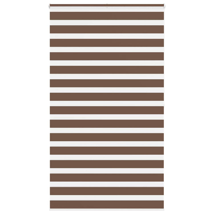 Vidaxl Zebra Rouleau aveugle 130x200 cm Largeur de tissu 125,9 cm Brun polyester