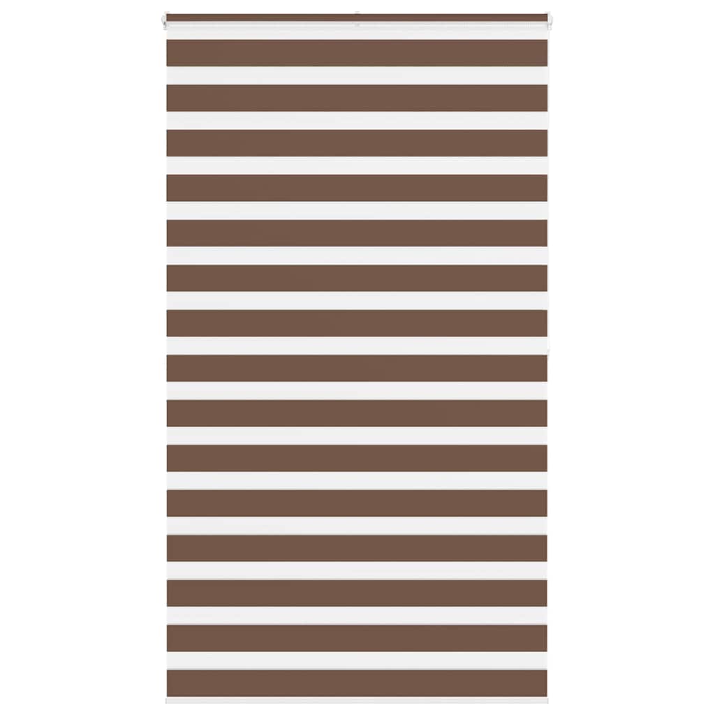 Vidaxl Zebra Rouleau aveugle 135x200 cm Largeur de poussière 130,9 cm Brun polyester