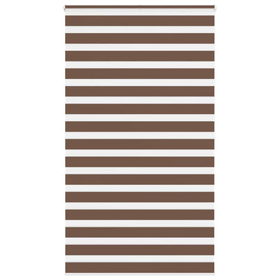 Vidaxl Zebra Rouleau aveugle 135x200 cm Largeur de poussière 130,9 cm Brun polyester