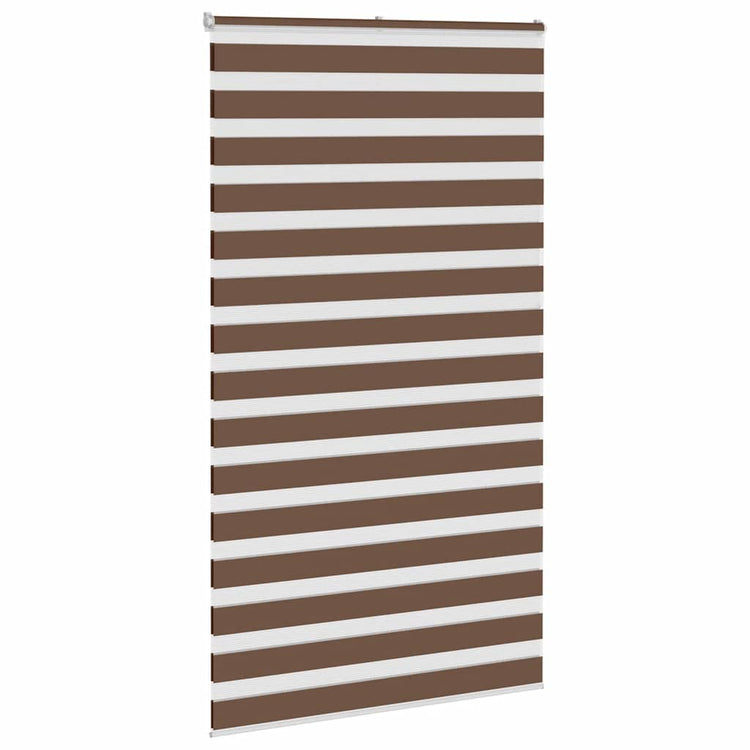 Vidaxl Zebra Rouleau aveugle 135x200 cm Largeur de poussière 130,9 cm Brun polyester