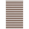 Vidaxl Zebra Rouleau aveugle 145x200 cm Largeur de poussière 140,9 cm Brown en polyester
