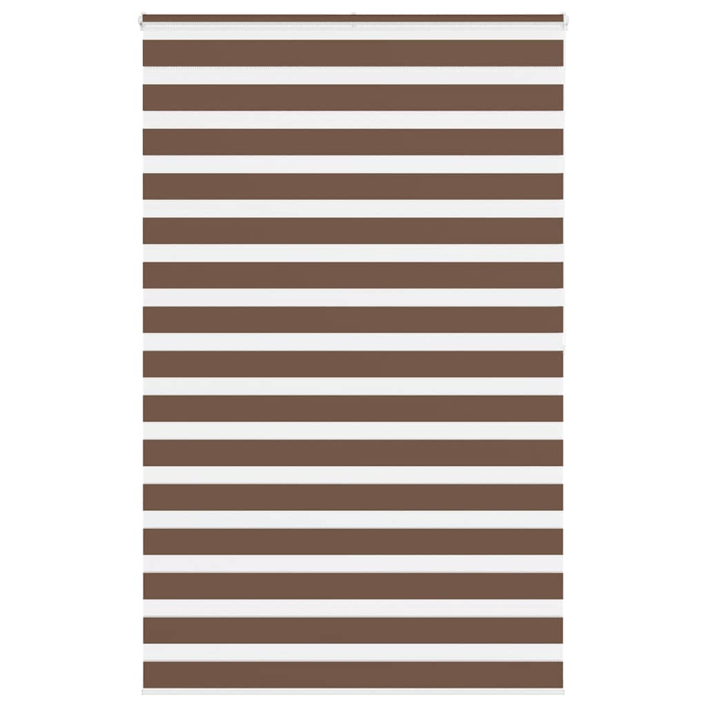Vidaxl Zebra Rouleau aveugle 145x200 cm Largeur de poussière 140,9 cm Brown en polyester