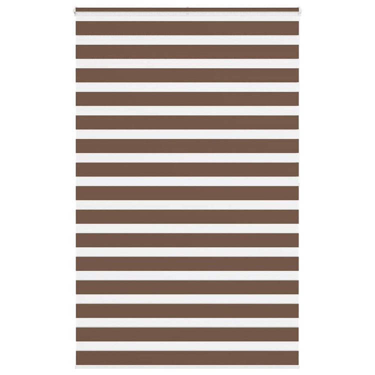 Vidaxl Zebra Rouleau aveugle 145x200 cm Largeur de poussière 140,9 cm Brown en polyester