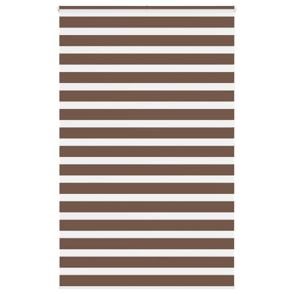 Vidaxl Zebra Rouleau aveugle 150x200 cm Largeur de poussière 145,9 cm Brun polyester