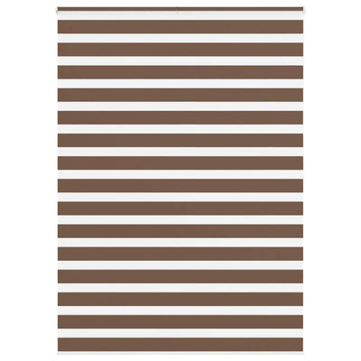 Vidaxl Zebra Rouleau aveugle 160x200 cm Largeur de poussière 155,9 cm Brun polyester