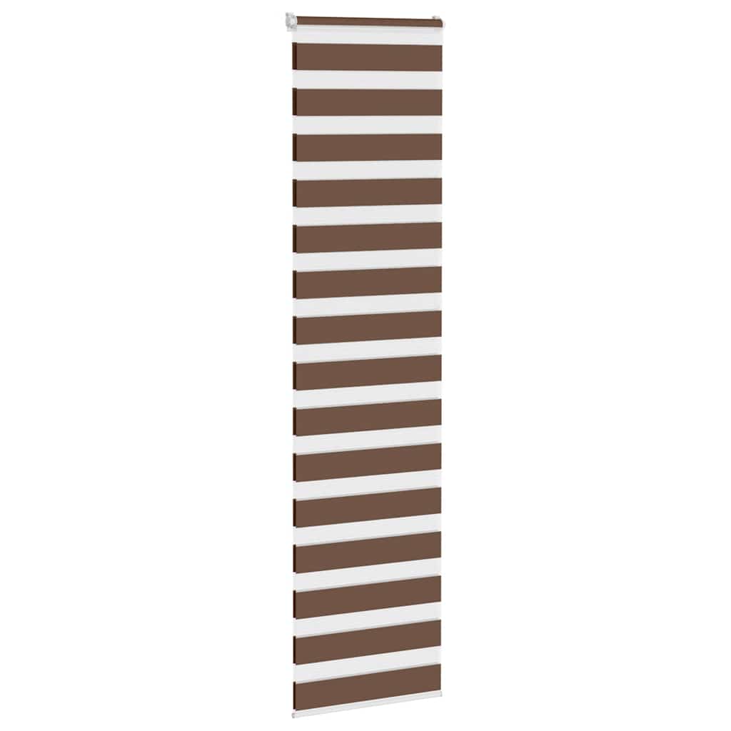 Vidaxl Zebra Rouleau aveugle 55x230 cm Largeur de tissu 50,9 cm Brun polyester