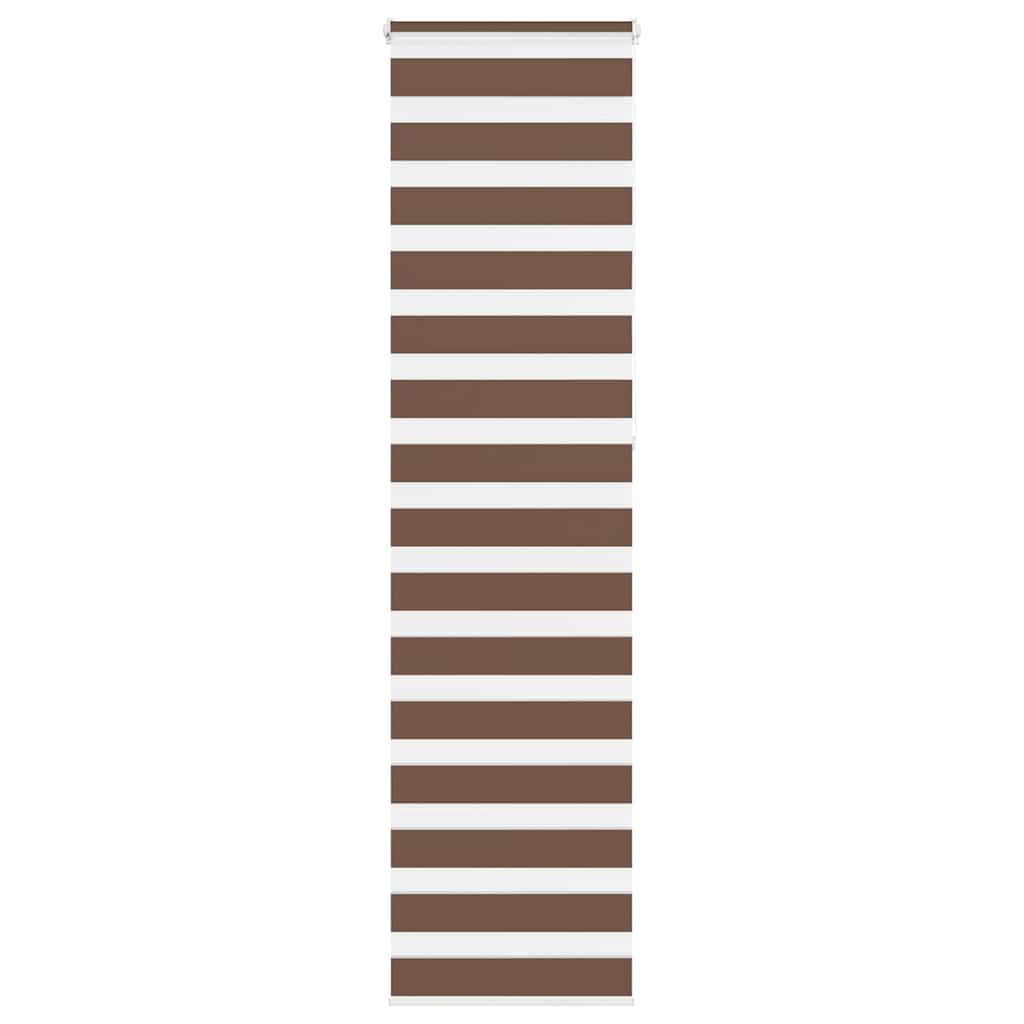 Vidaxl Zebra Rouleau aveugle 60x230 cm Largeur de poussière 55,9 cm Brun polyester