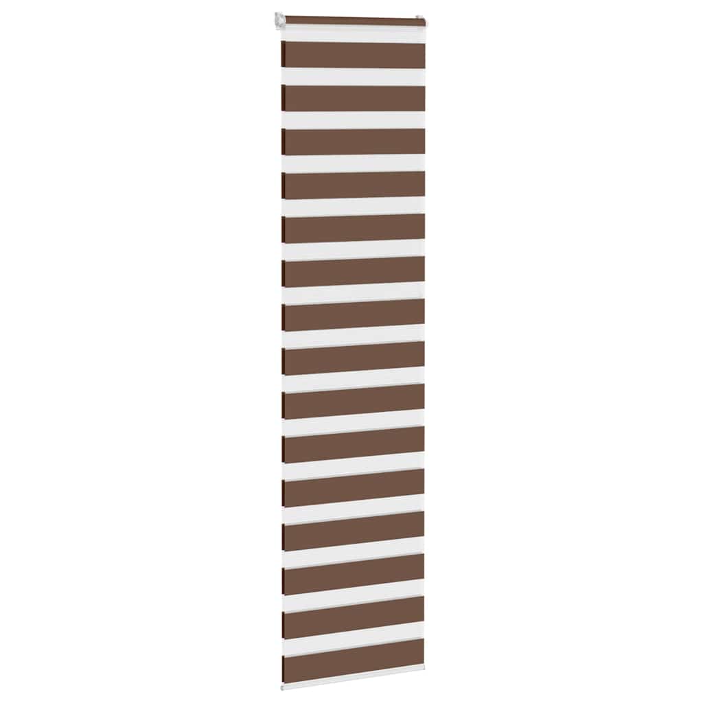 Vidaxl Zebra Rouleau aveugle 60x230 cm Largeur de poussière 55,9 cm Brun polyester