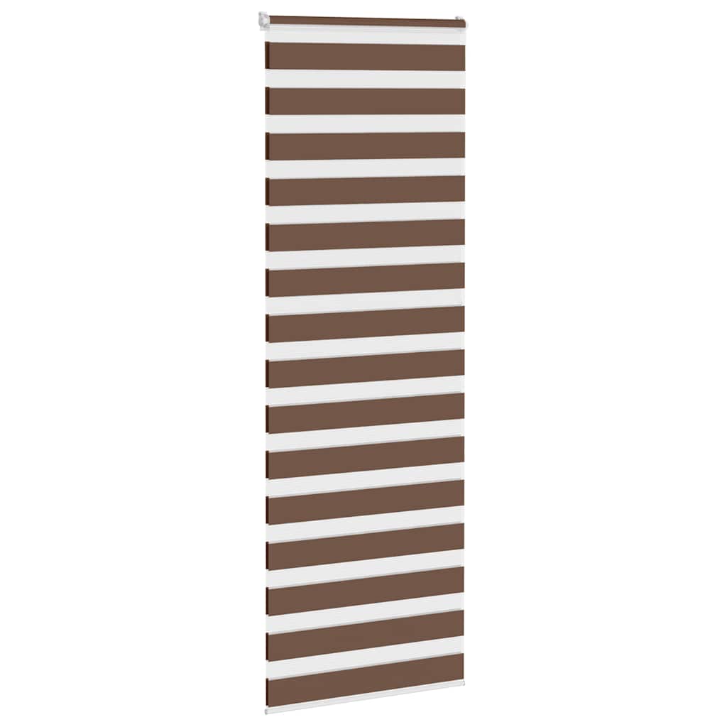 Vidaxl Zebra Rouleau aveugle 75x230 cm Largeur de tissu 70,9 cm Brun polyester
