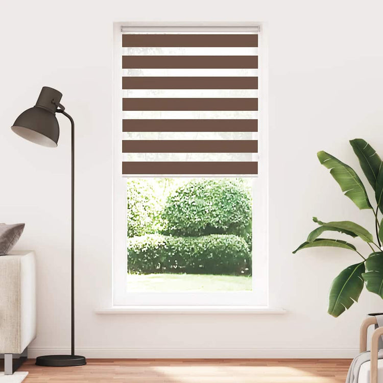 Vidaxl Zebra Rouleau aveugle 95x230 cm Largeur de tissu 90,9 cm Brun polyester