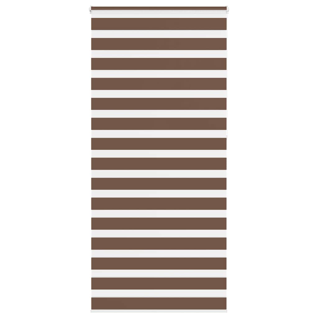 Vidaxl Zebra Rouleau aveugle 100x230 cm Largeur de poussière 95,9 cm Brun polyester