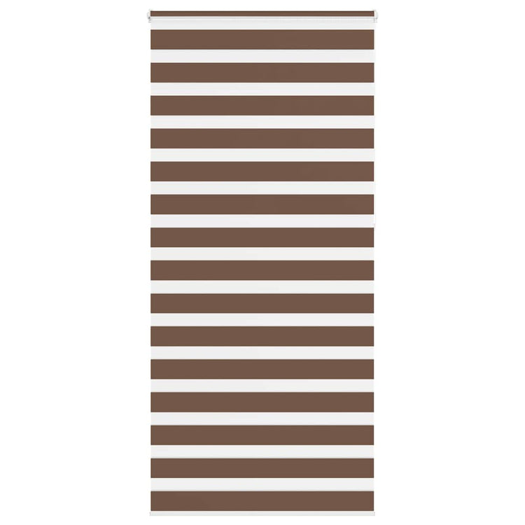Vidaxl Zebra Rouleau aveugle 100x230 cm Largeur de poussière 95,9 cm Brun polyester