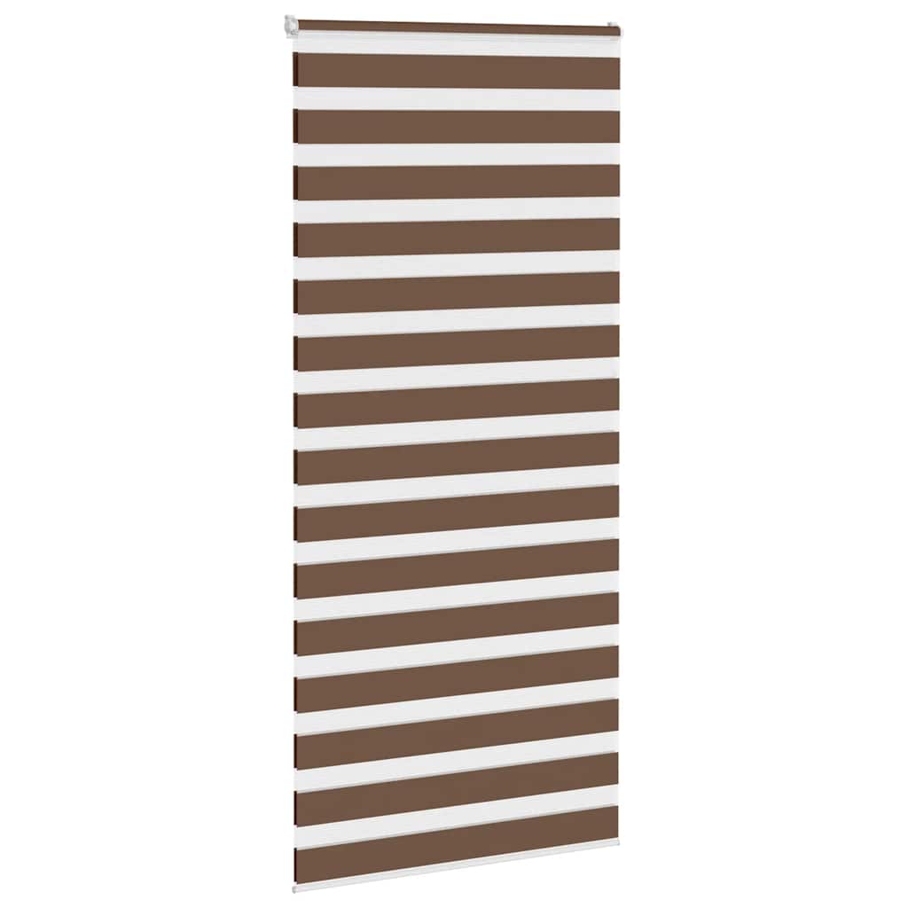 Vidaxl Zebra Rouleau aveugle 115x230 cm Largeur de tissu 110,9 cm Brown en polyester