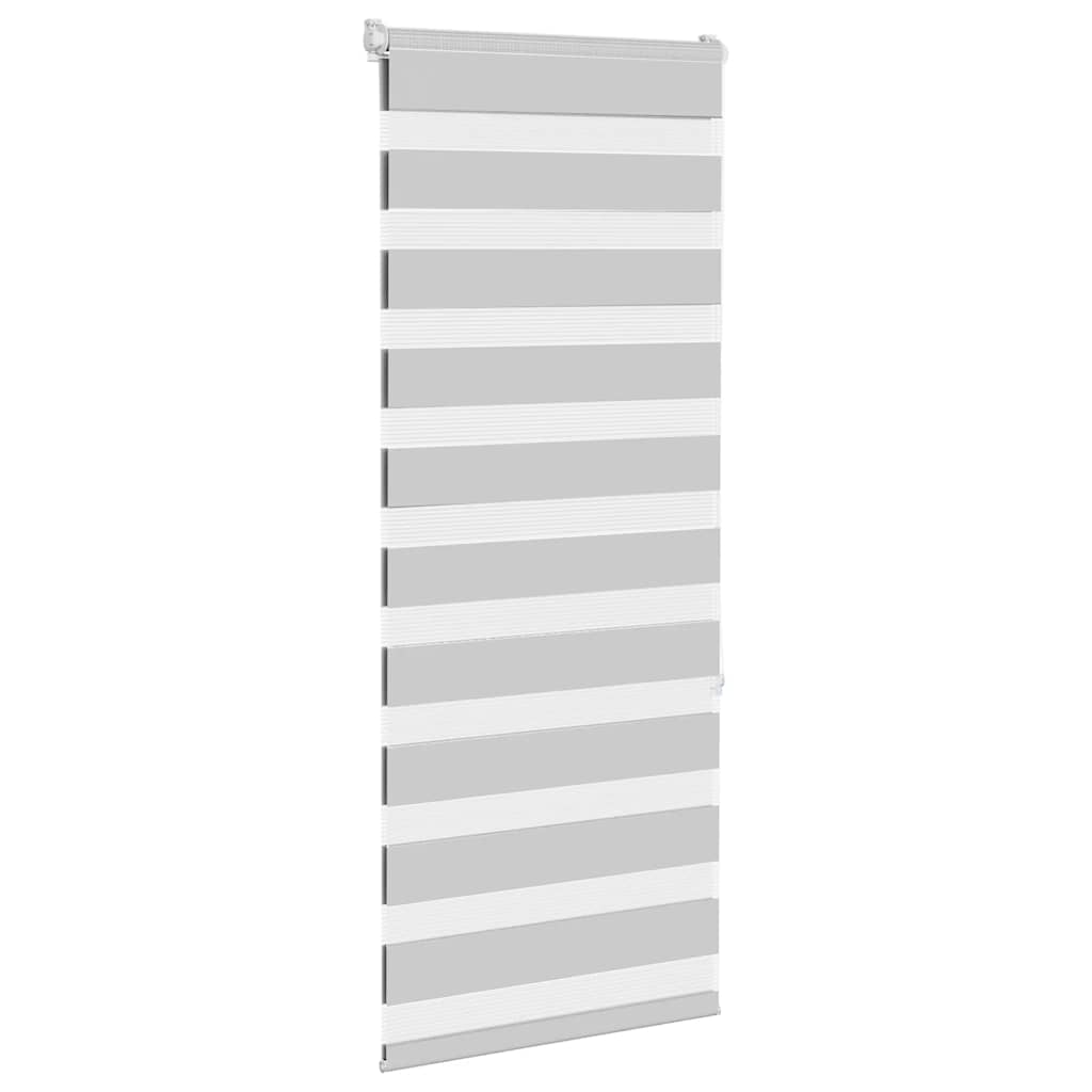 Vidaxl Zebra Rouleau aveugle 60x150 cm Largeur de poussière 55,9 cm gris clair
