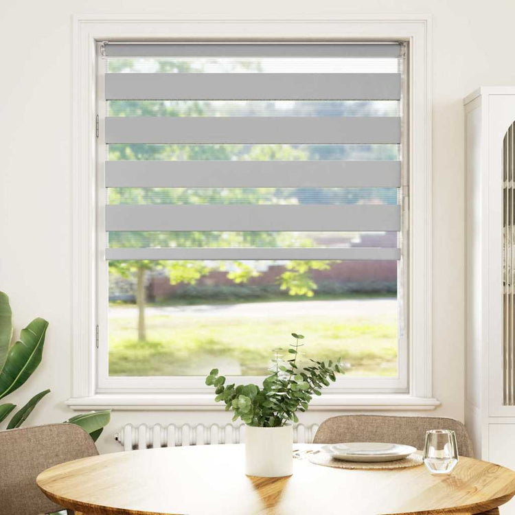 Vidaxl Zebra Rouleau aveugle 95x150 cm Largeur de poussière 90,9 cm Gris clair