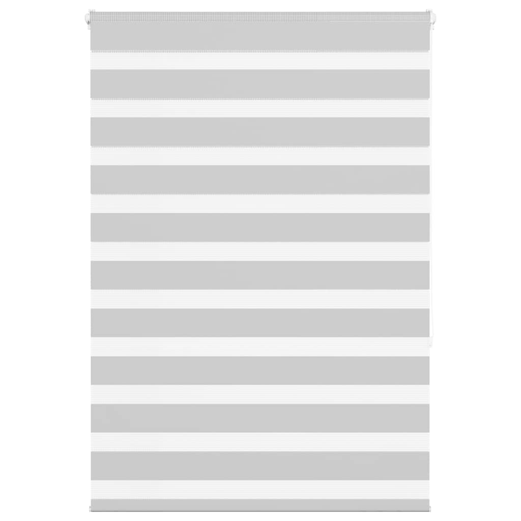 Vidaxl Zebra Rouleau aveugle 100x150 cm Largeur de poussière 95,9 cm gris clair