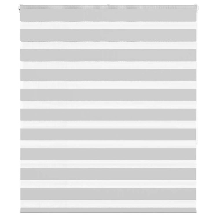 Vidaxl Zebra Rouleau aveugle 130x150 cm Largeur de poussière 125,9 cm Gris clair