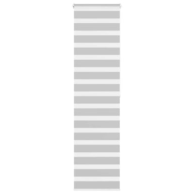 Vidaxl Zebra Rouleau aveugle 60x200 cm Largeur de poussière 55,9 cm gris clair