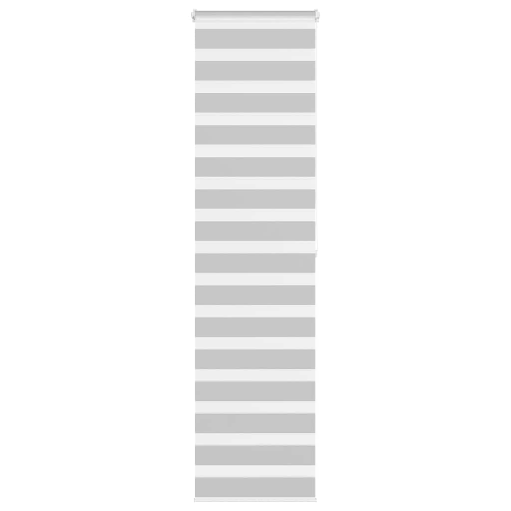 Vidaxl Zebra Rouleau aveugle 65x200 cm Largeur de tissu 60,9 cm Gris clair