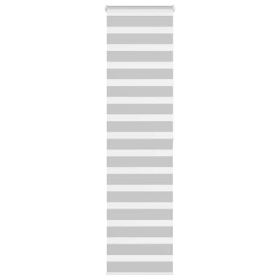 Vidaxl Zebra Rouleau aveugle 65x200 cm Largeur de tissu 60,9 cm Gris clair