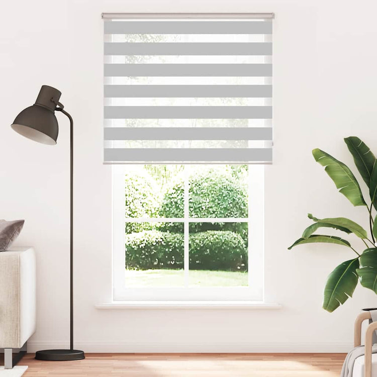 Vidaxl Zebra Rouleau aveugle 120x200 cm Largeur de tissu 115,9 cm Gris clair