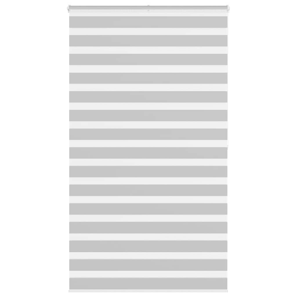 Vidaxl Zebra Rouleau aveugle 130x200 cm Largeur de poussière 125,9 cm Gris clair