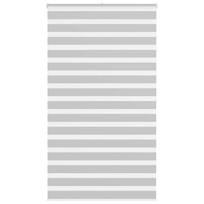 Vidaxl Zebra Rouleau aveugle 130x200 cm Largeur de poussière 125,9 cm Gris clair