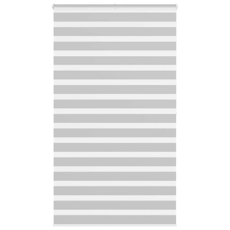 Vidaxl Zebra Rouleau aveugle 130x200 cm Largeur de poussière 125,9 cm Gris clair
