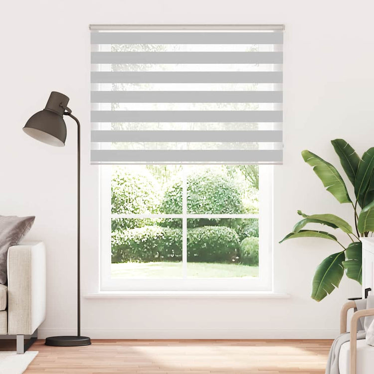 Vidaxl Zebra Rouleau aveugle 165x200 cm Largeur de tissu 160,9 cm Gris clair