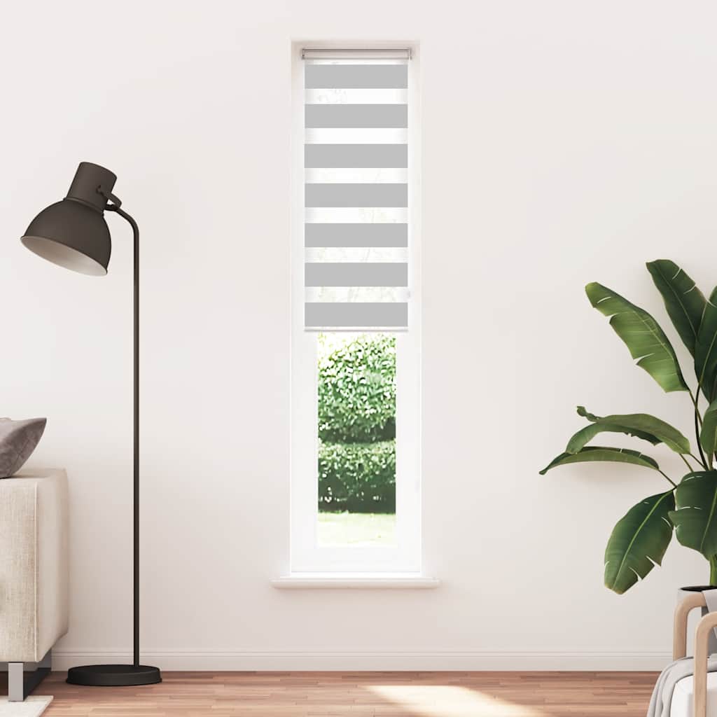 Vidaxl Zebra Rouleau aveugle 50x230 cm Largeur de tissu 45,9 cm gris clair