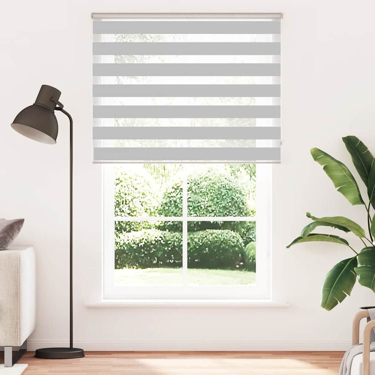 Vidaxl Zebra Rouleau aveugle 140x230 cm Largeur de tissu 135,9 cm Gris clair