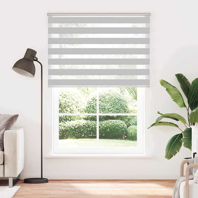 Vidaxl Zebra Rouleau aveugle 160x230 cm Largeur de tissu 155,9 cm Gris clair