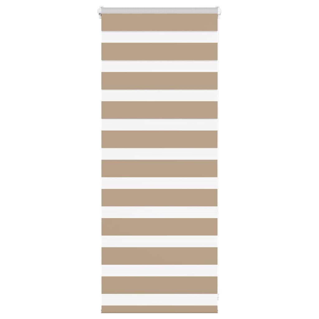 Vidaxl Zebra aveugle 60x100 cm Largeur de poussière 55,9 cm Brown de sable en polyester