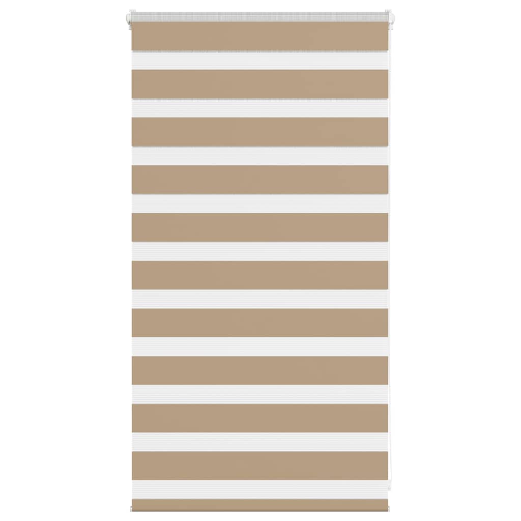 VidaXL store zèbre 70x100 cm largeur de tissu 65,9 cm polyester marron sable