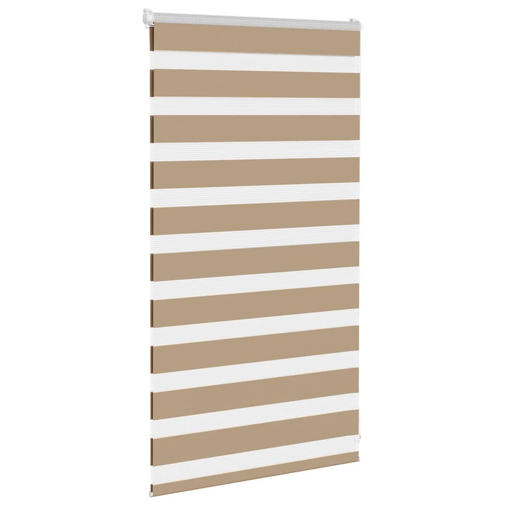 VidaXL store zèbre 70x100 cm largeur de tissu 65,9 cm polyester marron sable