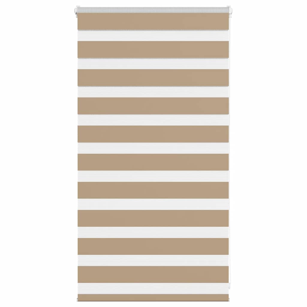 VidaXL store zèbre 75x100 cm largeur de tissu 70,9 cm polyester marron sable