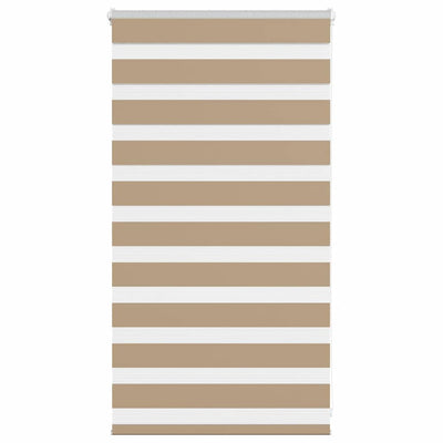 VidaXL store zèbre 75x100 cm largeur de tissu 70,9 cm polyester marron sable